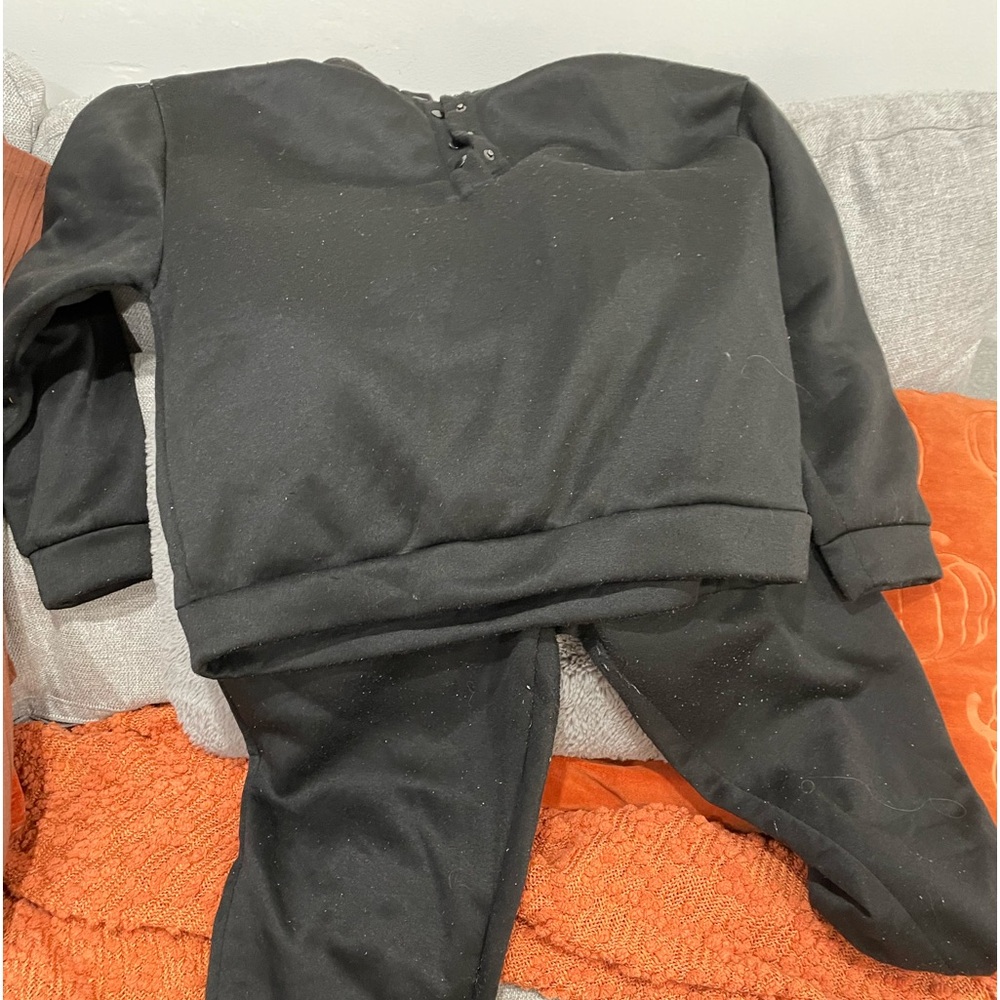 Black sweat suit